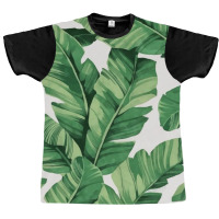 Tropical Banana Leaves Graphic T-shirt | Artistshot