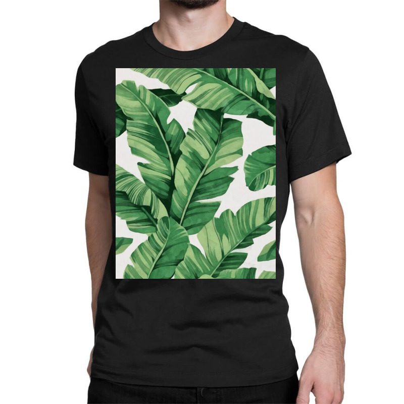 Tropical Banana Leaves Classic T-shirt by dupreedanie | Artistshot