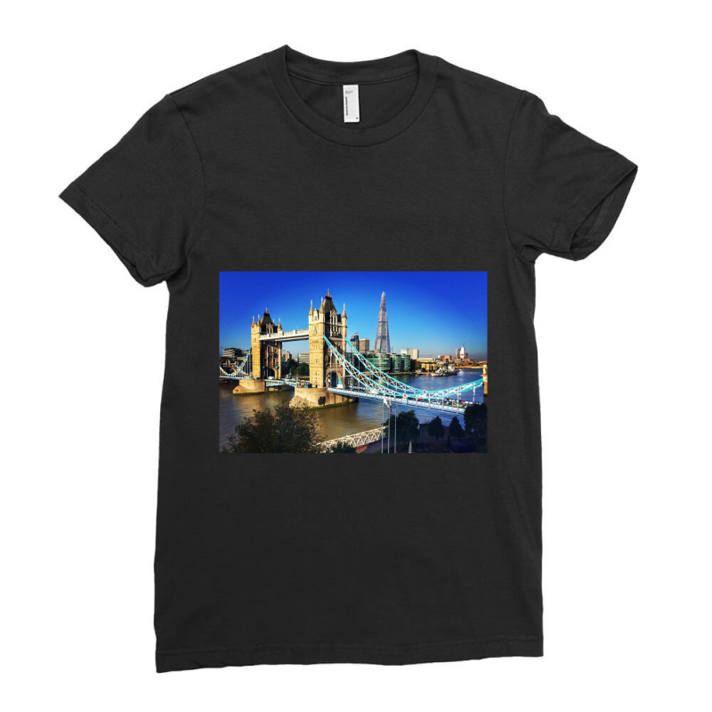 London Tower Bridge Photography Ladies Fitted T-Shirt by adarandella | Artistshot