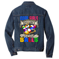 Good Girls Bad Girls Pool Player Billiards Men Denim Jacket | Artistshot