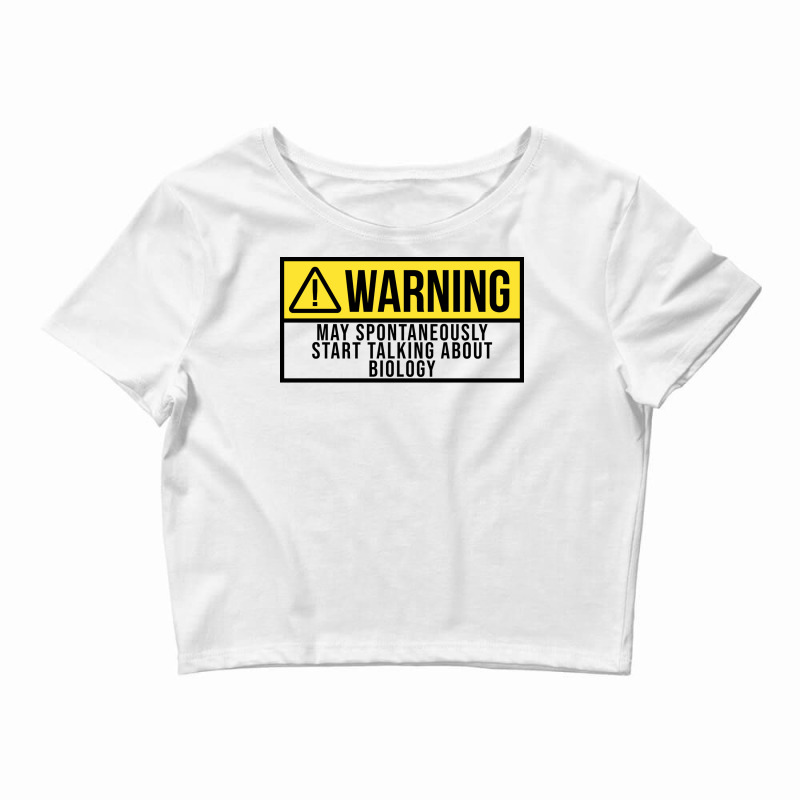 Funny And Awesome Warning May Spontaneously Start Crop Top by hsiangkididiq | Artistshot