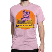 Cool Cat Synthesizer Music Producer Design Classic T-shirt | Artistshot