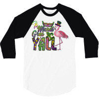 Mardi Gras Shirt Women Men Flamingo Carnival Costu 3/4 Sleeve Shirt | Artistshot