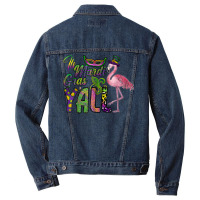 Mardi Gras Shirt Women Men Flamingo Carnival Costu Men Denim Jacket | Artistshot