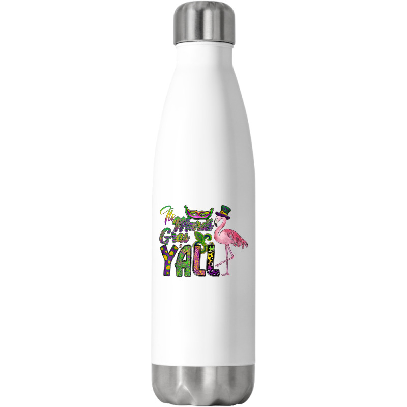 Mardi Gras Shirt Women Men Flamingo Carnival Costu Stainless Steel Water Bottle | Artistshot