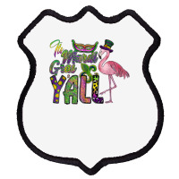 Mardi Gras Shirt Women Men Flamingo Carnival Costu Shield Patch | Artistshot