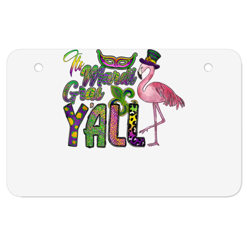 Mardi Gras Shirt Women Men Flamingo Carnival Costu Atv License Plate | Artistshot