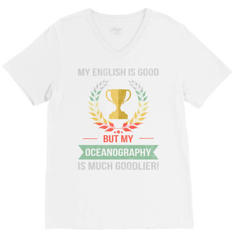 Funny Oceanography School Or College Subject Desig V-neck Tee | Artistshot