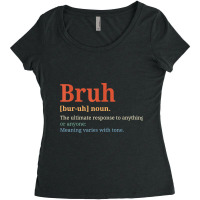 Funny Vintage Bruh Definition Brother T Shirt Women's Triblend Scoop T-shirt | Artistshot