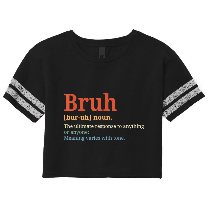 Funny Vintage Bruh Definition Brother T Shirt Scorecard Crop Tee by worrekal | Artistshot