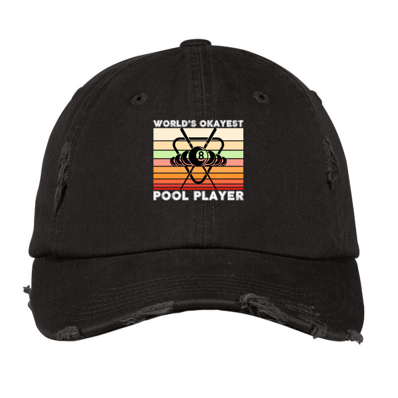 World's Okayest Pool Player Billiards (1) Vintage Cap | Artistshot