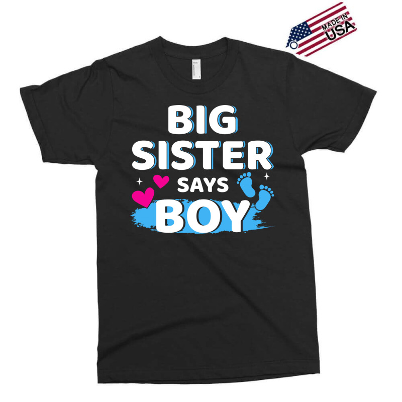 Gender Reveal Sister Says Boy Matching Family Ba R Exclusive T-shirt by holatellids | Artistshot