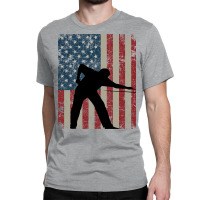 Vintage American Flag Billiards 4th Of July Classic T-shirt | Artistshot