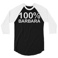 Barbara Name Couples Gifts For Boyfriend And Girlf 3/4 Sleeve Shirt | Artistshot