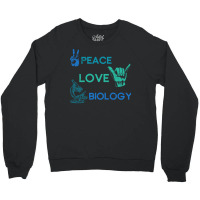 Peace Love Science Hippie Biology Girl Crewneck Sweatshirt | Artistshot