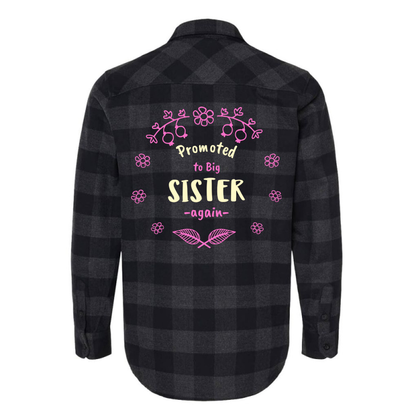 Promoted To Big Sister Again Cute Flannel Shirt | Artistshot