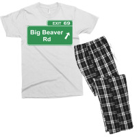 Detroit Big Beaver Exit 69 Men's T-shirt Pajama Set | Artistshot