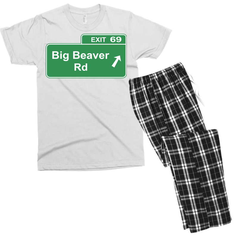 Detroit Big Beaver Exit 69 Men's T-shirt Pajama Set by morenpgowdru4 | Artistshot