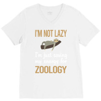 Saving Energy Zoology Zoologist Girl V-neck Tee | Artistshot