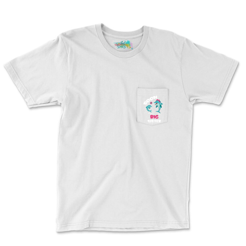 Soon Big Sister Dolphin Lover Red Pocket T-Shirt by kuranaszondyv | Artistshot