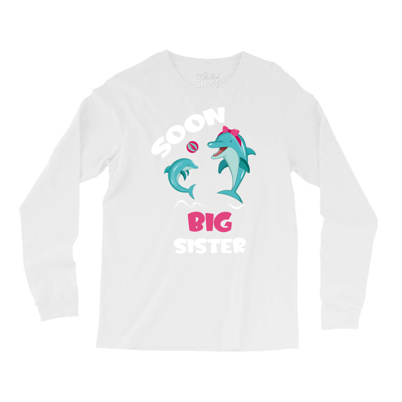 Soon Big Sister Dolphin Lover Red Long Sleeve Shirts by kuranaszondyv | Artistshot