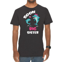 Soon Big Sister Dolphin Lover Red Vintage T-shirt | Artistshot