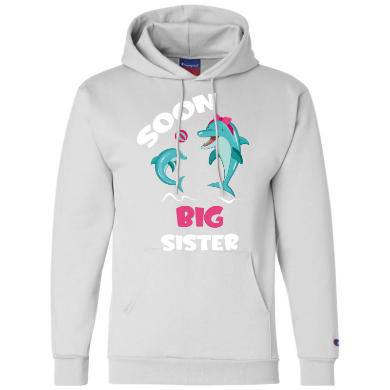 Soon Big Sister Dolphin Lover Red Champion Hoodie by kuranaszondyv | Artistshot