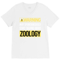 Warning About Zoology Zoologist Aesthetic V-neck Tee | Artistshot