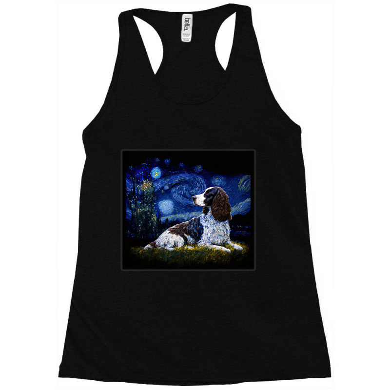 Surrealism Starry Night English Springer Spaniel D Racerback Tank | Artistshot