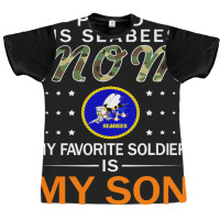 My Favorite Soldier Is My Sonproud Us Seas Mom Arm Graphic T-shirt | Artistshot