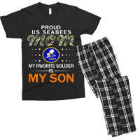 My Favorite Soldier Is My Sonproud Us Seas Mom Arm Men's T-shirt Pajama Set | Artistshot