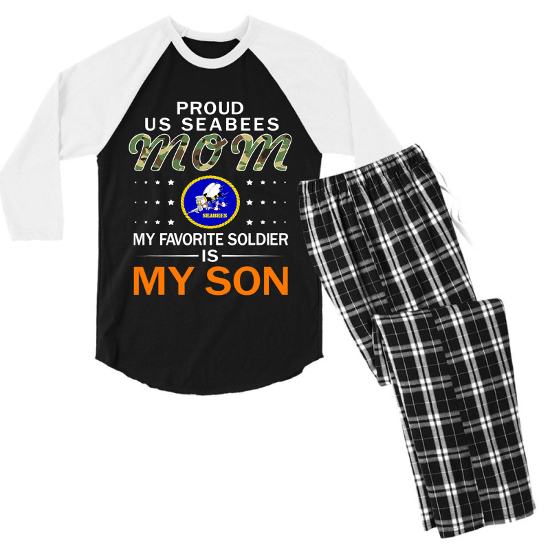 My Favorite Soldier Is My Sonproud Us Seas Mom Arm Men's 3/4 Sleeve Pajama Set | Artistshot