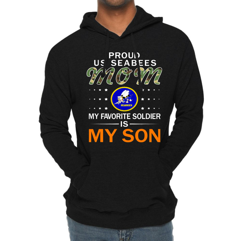 My Favorite Soldier Is My Sonproud Us Seas Mom Arm Lightweight Hoodie | Artistshot