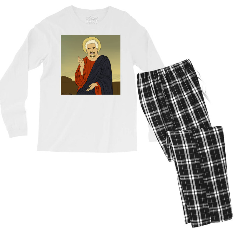 Guy Fieri Jesus Men's Long Sleeve Pajama Set by morenpgowdru4 | Artistshot