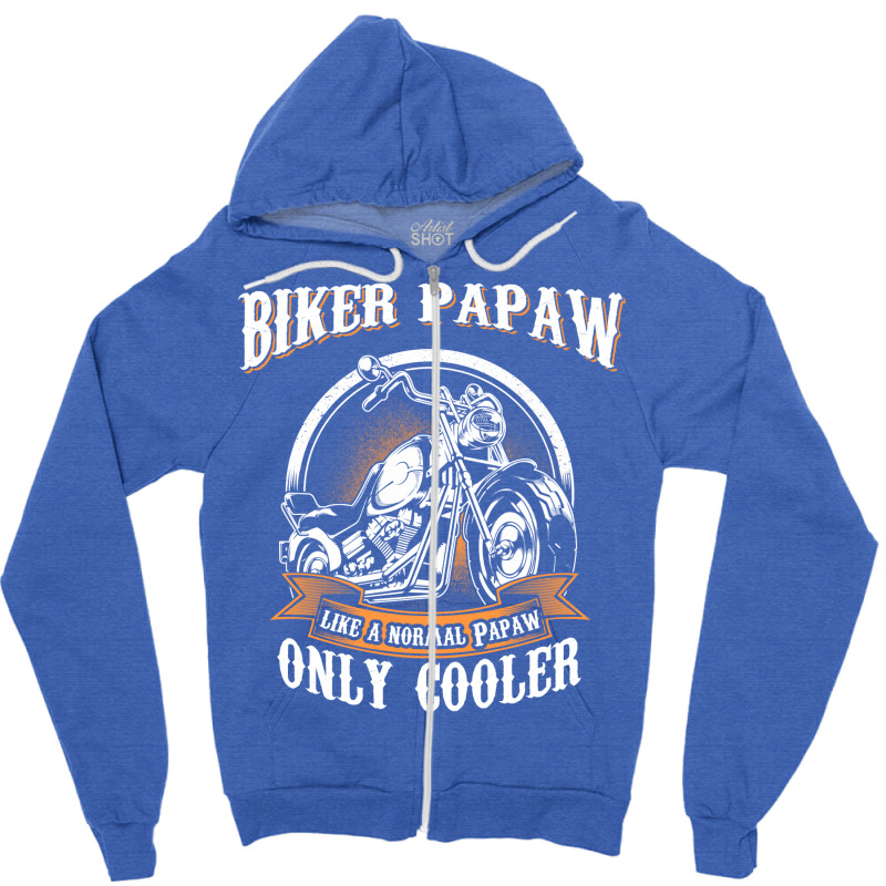 Only Cool Papaw Rides Motorcycles T  Rider Gift St Zipper Hoodie | Artistshot