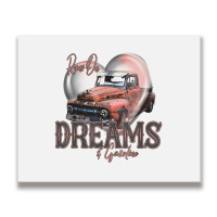 Runs On Dreams And Gasoline Farm Truck Retro Count Metal Print Horizontal | Artistshot