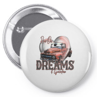 Runs On Dreams And Gasoline Farm Truck Retro Count Pin-back Button | Artistshot