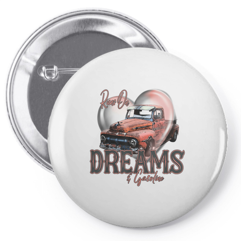 Runs On Dreams And Gasoline Farm Truck Retro Count Pin-back Button | Artistshot