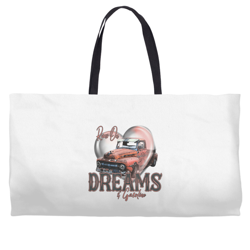 Runs On Dreams And Gasoline Farm Truck Retro Count Weekender Totes | Artistshot