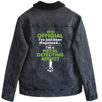 Funny Metal Detecting Unisex Sherpa-lined Denim Jacket | Artistshot