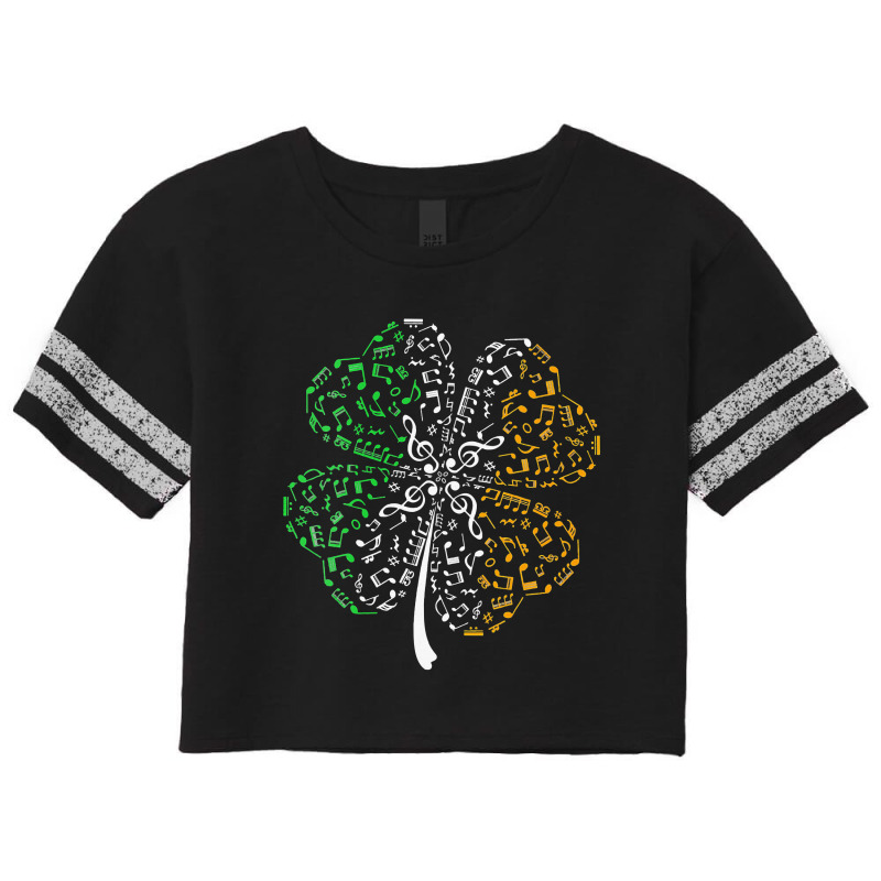 Music Shamrock Irish Music Teacher St Patricks Day Scorecard Crop Tee by lauUPTEES | Artistshot