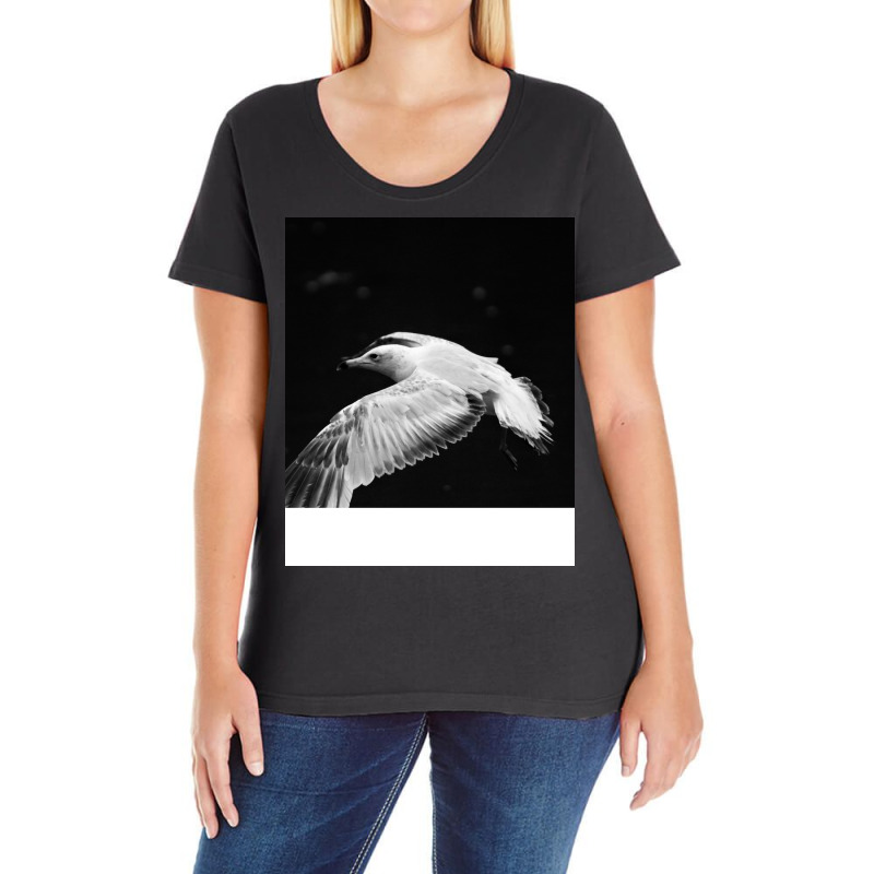 Black And White Bird Retro Ladies Curvy T-Shirt by odalysunzueb | Artistshot