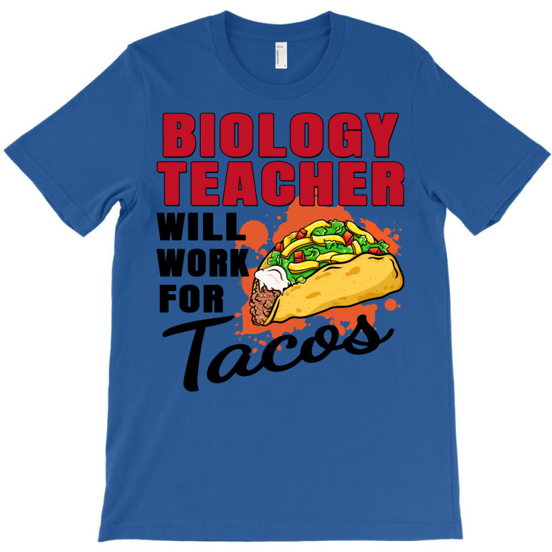 Biology Teacher Will Work For Tacos 70s T-shirt | Artistshot