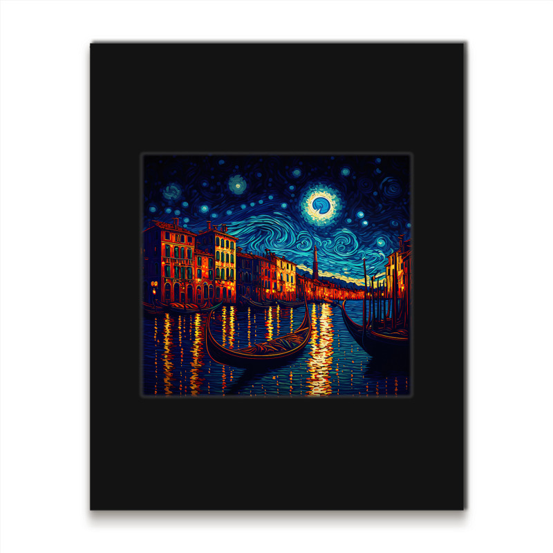 Surrealism Starry Night Grand Canal 1 Metal Print Vertical | Artistshot