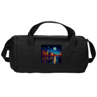 Surrealism Starry Night Grand Canal 1 Duffel Bag | Artistshot