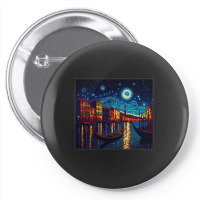 Surrealism Starry Night Grand Canal 1 Pin-back Button | Artistshot