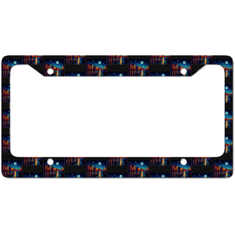 Surrealism Starry Night Grand Canal 1 License Plate Frame | Artistshot