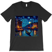 Surrealism Starry Night Grand Canal T-shirt | Artistshot