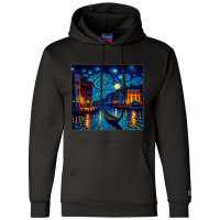 Surrealism Starry Night Grand Canal Champion Hoodie | Artistshot