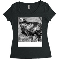 Black And White Bird Girl Women's Triblend Scoop T-shirt | Artistshot